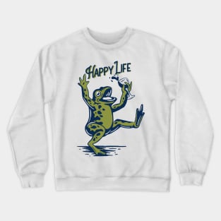 Green Frogs Enjoy Life Crewneck Sweatshirt